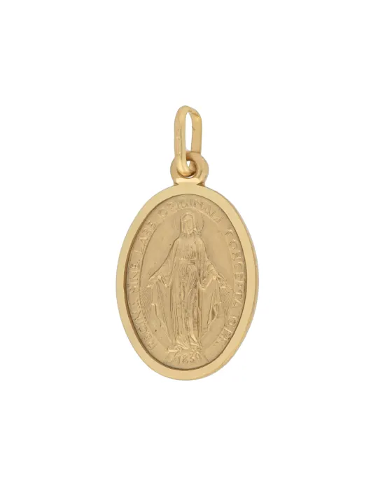9CT Y/G MIRACULOUS MEDAL 18mm